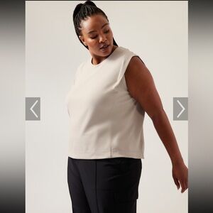 Women's Sleeveless Cream Top